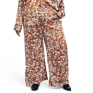Target Future Collective x La Ligne           floral satin wide-leg pants